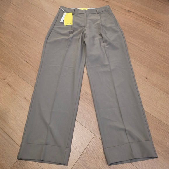 JJXX Pants - JJXX Mary Pleat Wide Leg Tailored Trousers Brindle Brown Grey 26/30 Scandi  NWT